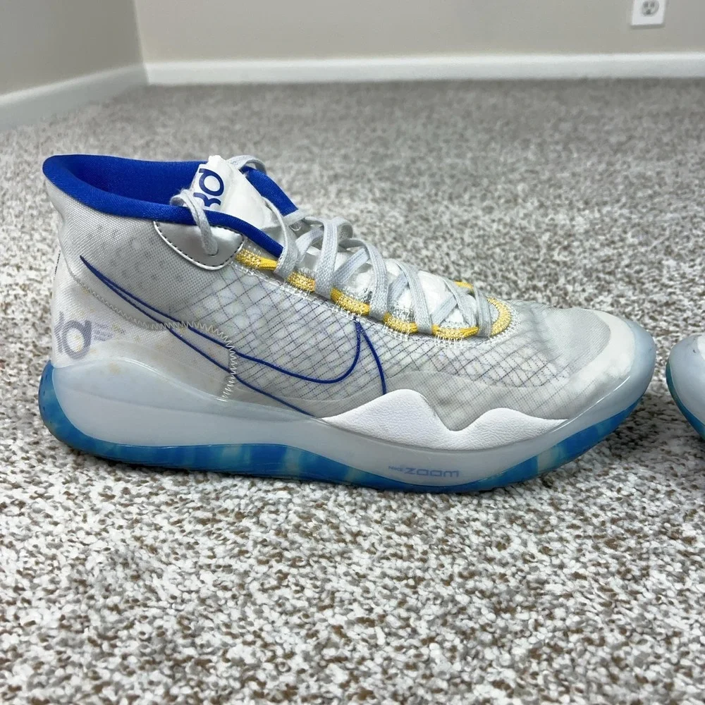 Nike Shoes Mens Size 11 White Zoom KD 12 Warriors Basketball Mid Top Sneakers